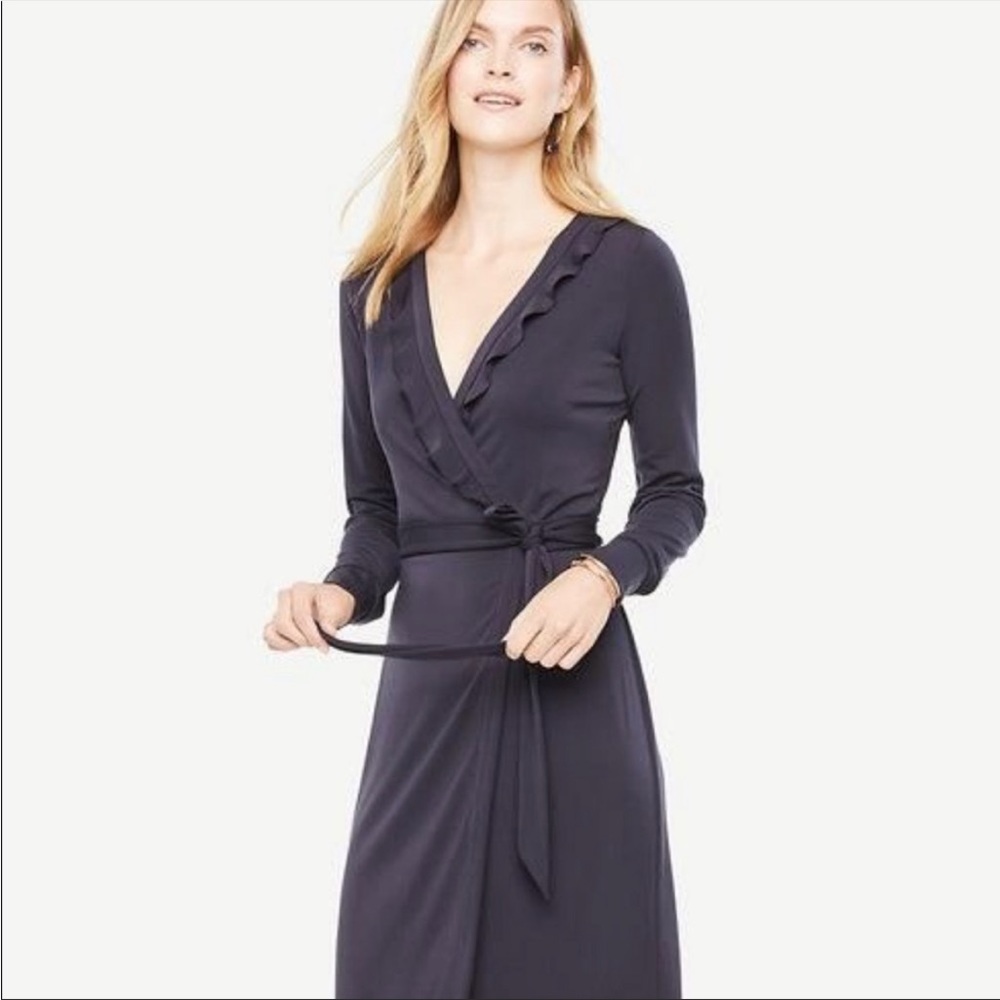 Ann Taylor Navy Wrap Dress